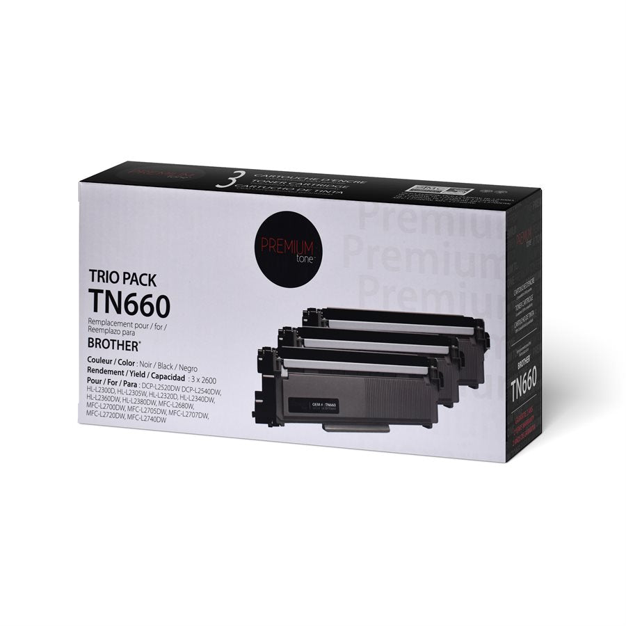 Brother TN660 Compatible Toner - Trio 2.6K